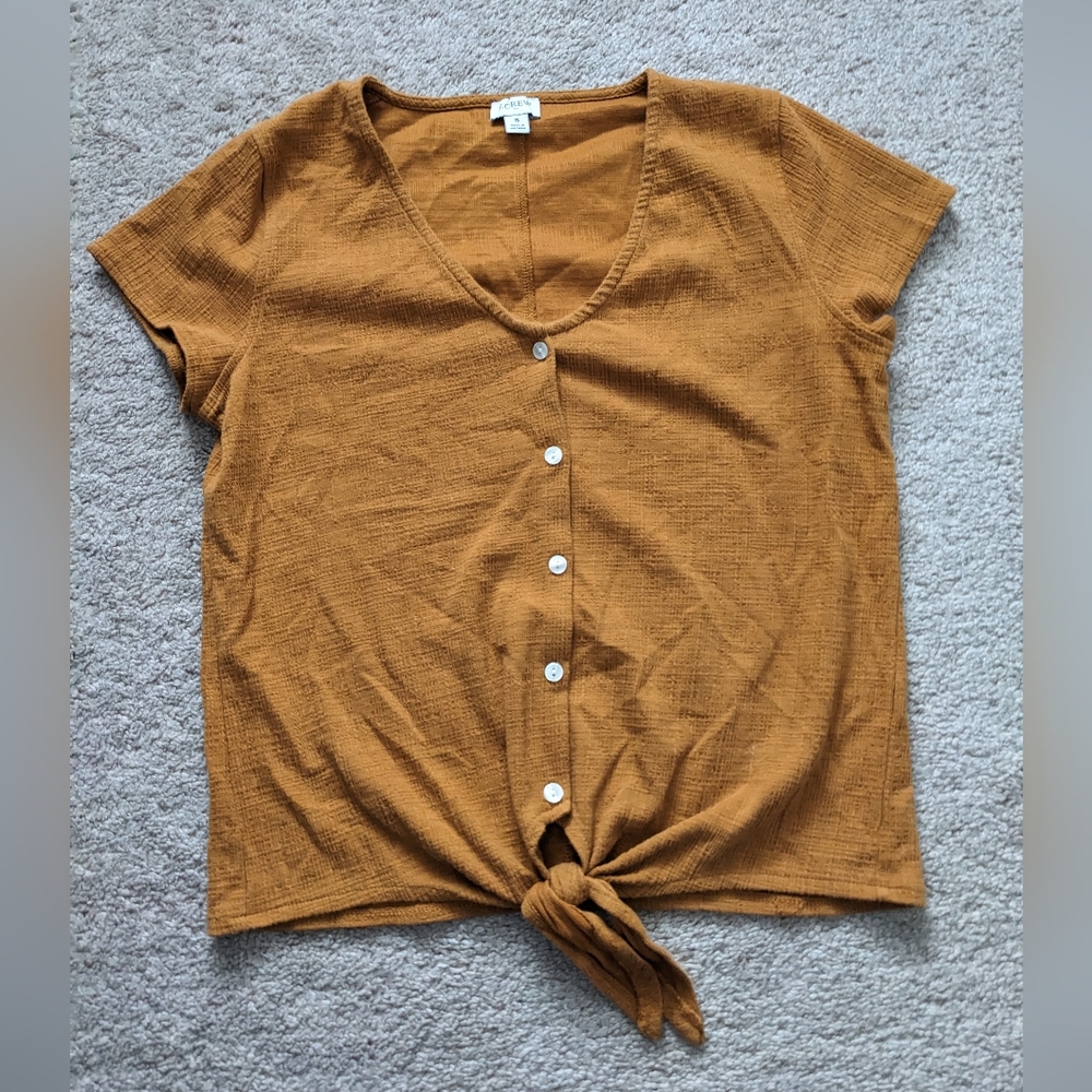 J.Crew Button Down Short Sleeve Blouse Size Small